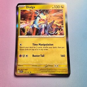 dialga - 135/191 (holo rare) — pokemon: surging sparks